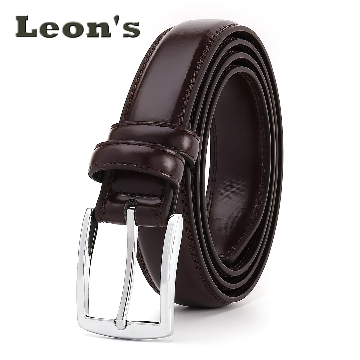 เข็มขัดผู้ชายธุรกิจแฟชั่น หัวเข็มขัดง่ามเดี่ยวทนทาน มีหลายสี เข็มขัดหนังซีรีส์สีเข้ม สวมใส่ทุกวัน