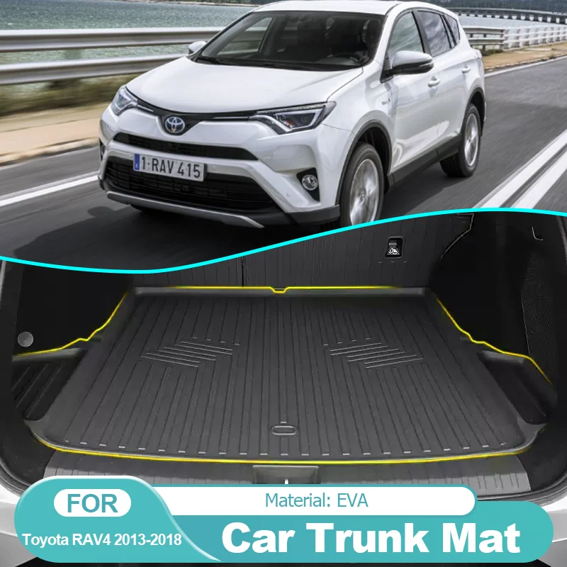 

Car Rear Boot Cargo Liner Tailored Trunk Mat Floor Tray Carpet Pad Car Accessories for Toyota RAV4 MK4 2013~2018 2015 2016 2017