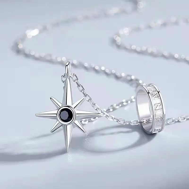 

925 Sterling Silver Hexagram Necklace for Women, Zirconia Star Pendant Necklace, Minimalist Dainty Jewelry Gift