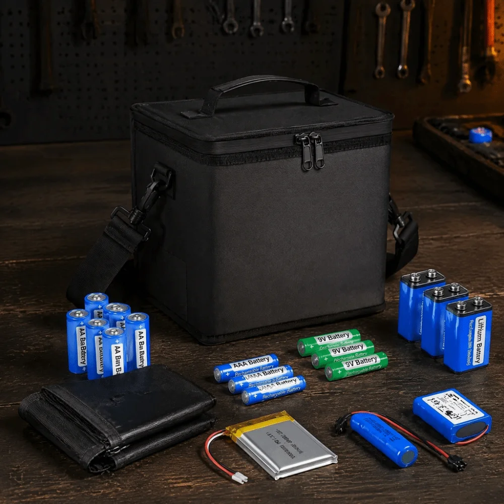 Portable Folding Lipo Safety Bag Explosion-Proof Top Handle Battery Safe Guard Pouch Waterproof Double Zipper