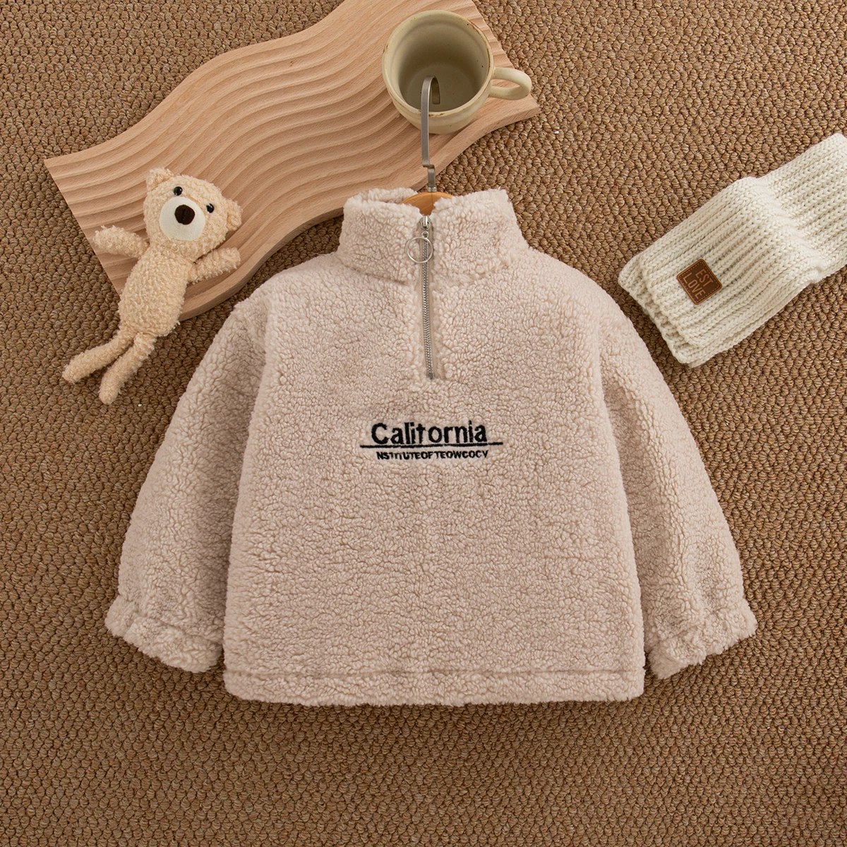 

Baby Girl Hoodie Autumn And Winter Cotton Solid Color Long Sleeved Baby Girl Top Simple And Warm Girl Clothing