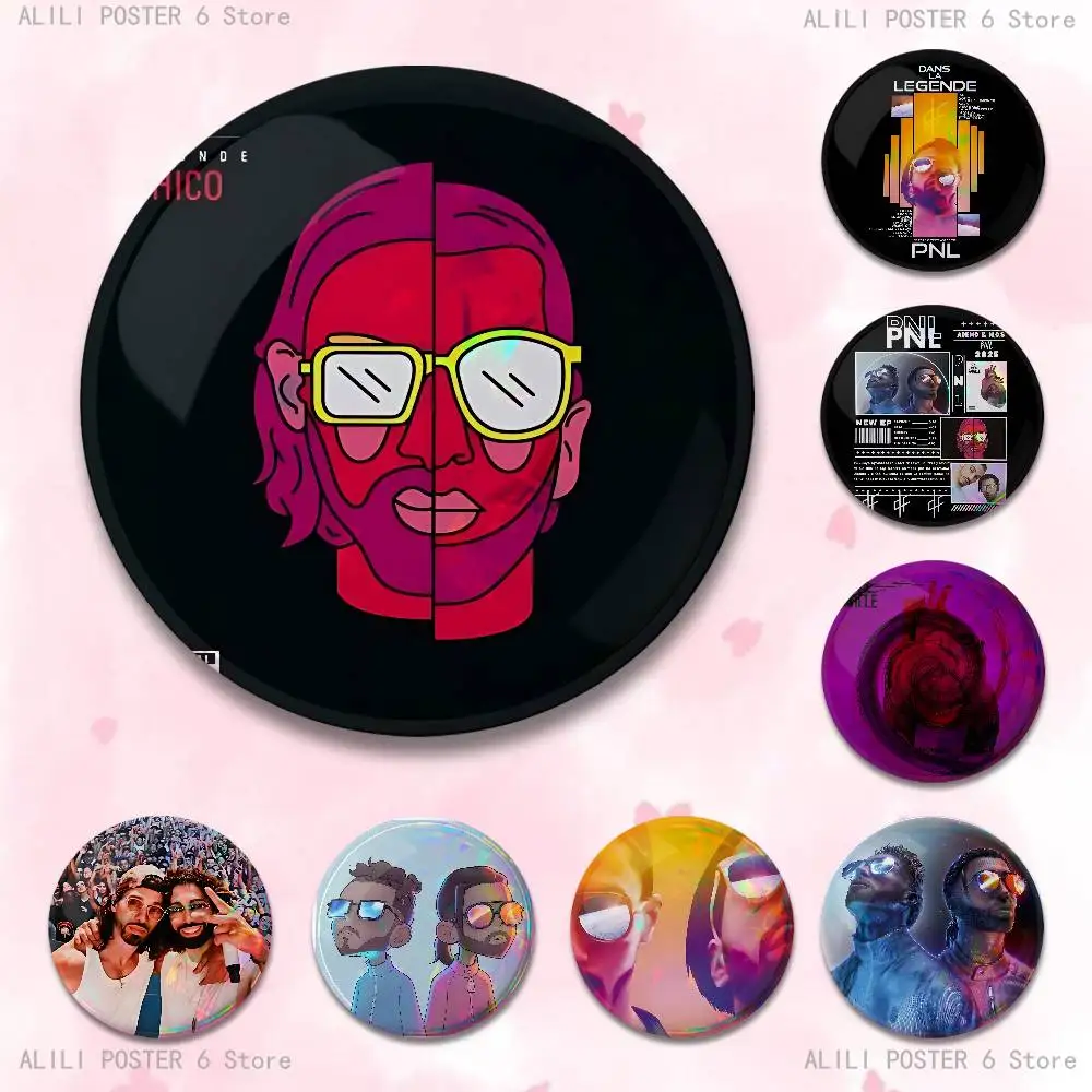 Insignias PNL 25 32 44 58 75 mm redondo Cosplay Pin bolsa decoración Fans recoger amigos regalos broche recuerdo