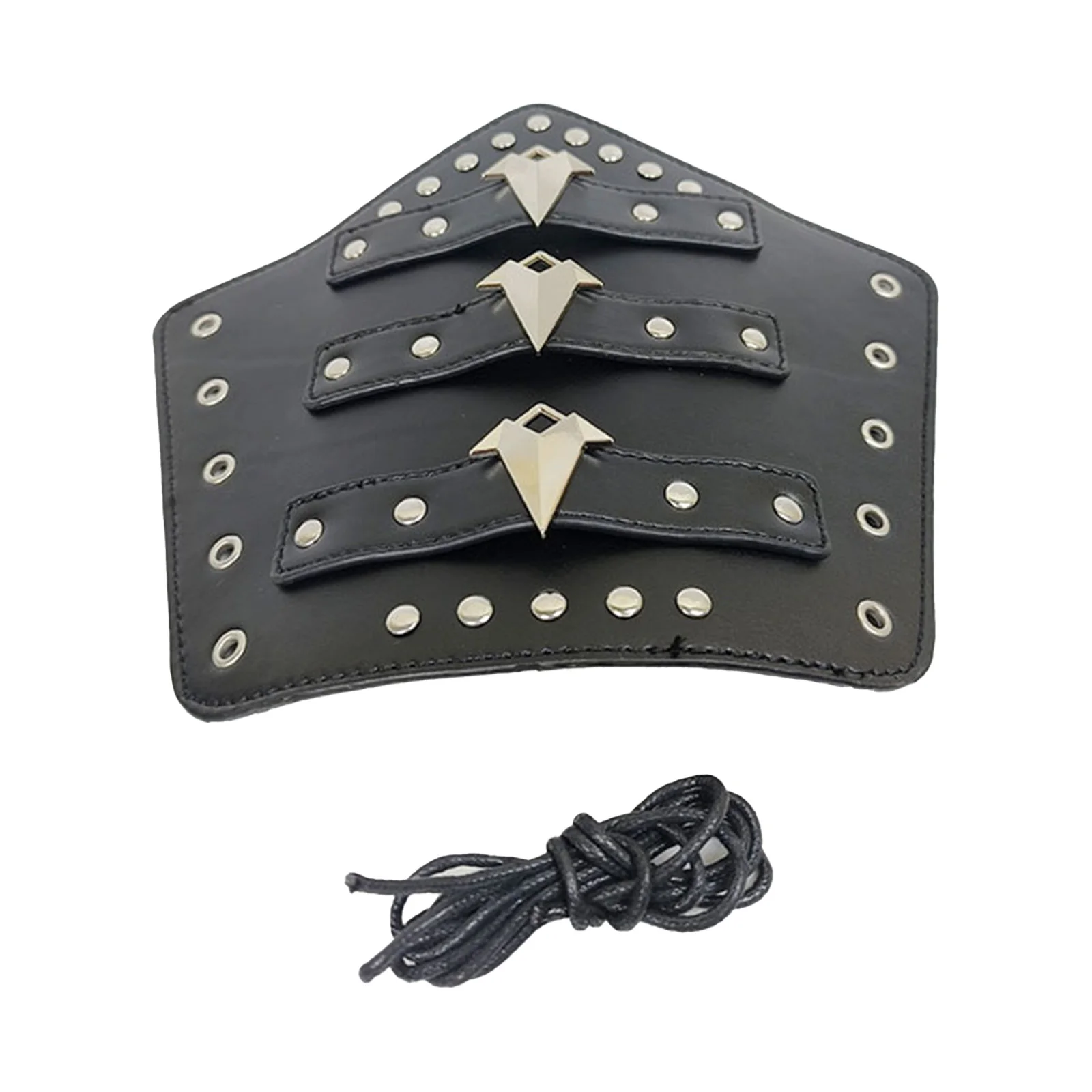 ปลอกแขนสไตล์วินเทจยุคกลาง แนวพังก์ หนังเทียม ปลอกแขนอัศวิน นักธนู ปลอกข้อมือผู้ชาย อุปกรณ์เสริมคอสเพลย์ฮาโลวีน