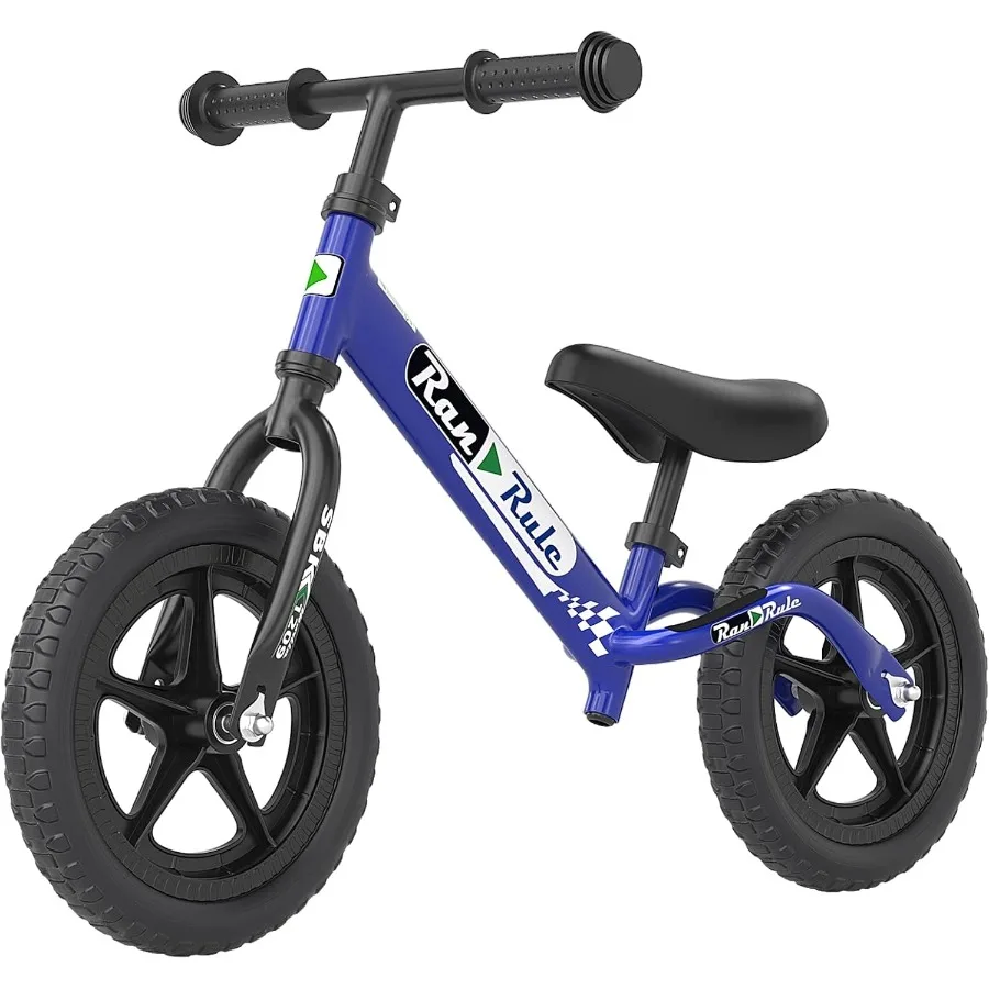 Bicicleta de equilíbrio para crianças de 2 a 5 anos, meninos, meninas, brinquedos, presente, leve, assento ajustável e guiador, bicicleta de treinamento de 12 pol.