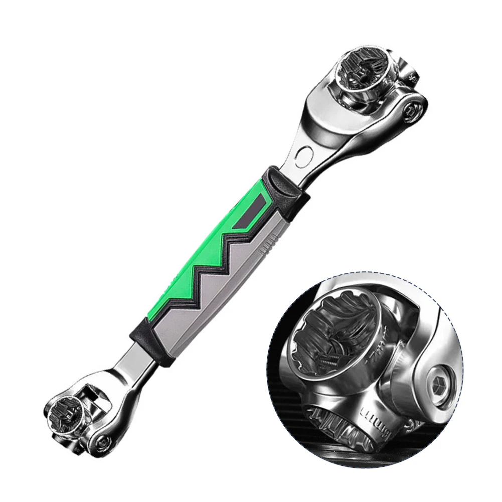 360 Degree Wrench 25.6*5cm 52-in-1 Socket Wrench All-in-one Wrench High-carbon Steel Material Home Repair Manual Work