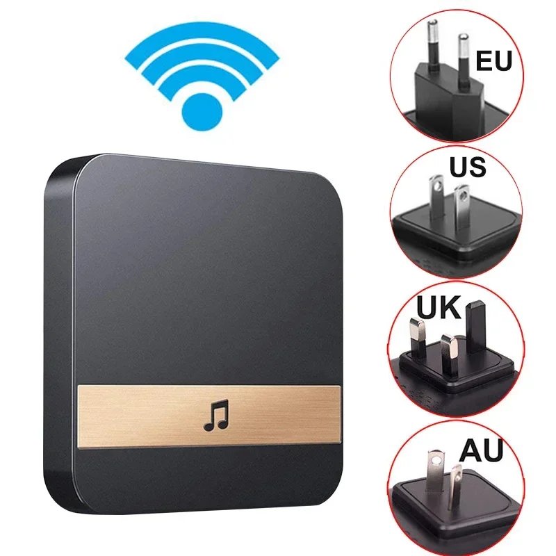 Uniwersalny bezprzewodowy dzwonek dzwonek do drzwi WiFi AC 110-220V inteligentny dzwonek wewnętrzny US EU UK wtyczka domofon inteligentny wideodomofon