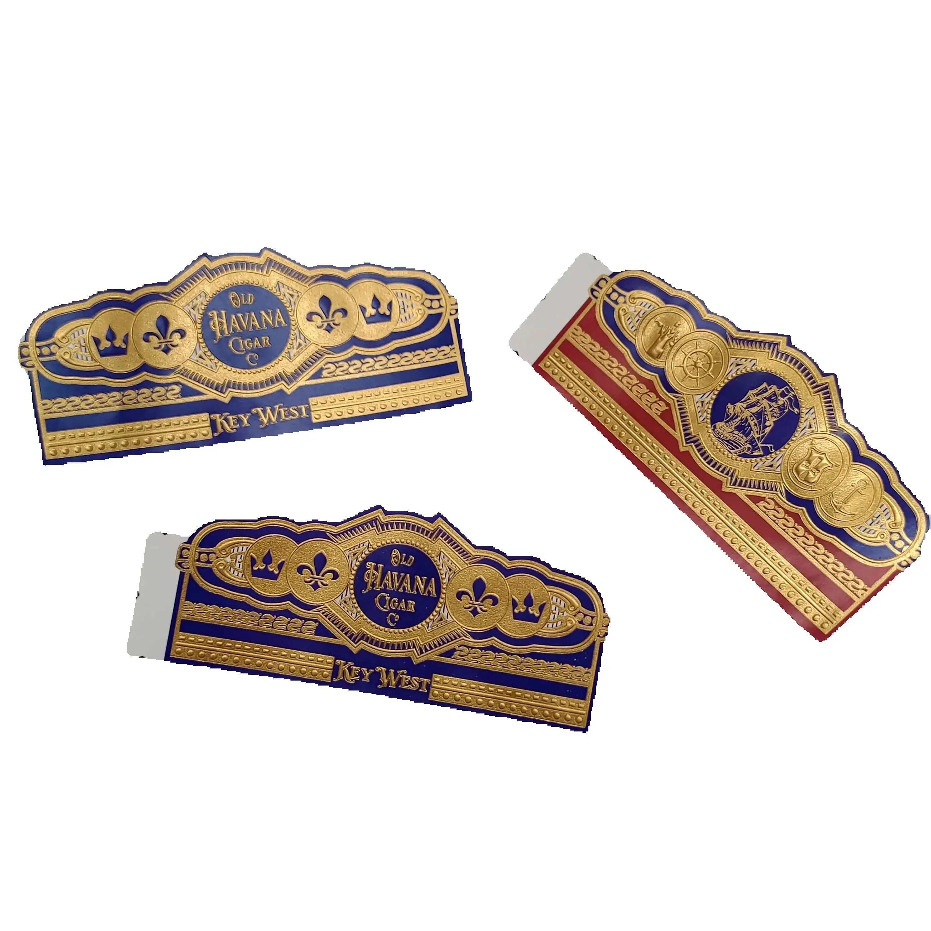 Customized Hot Stamp Gold Embossed Labels｜Cigar Packaging｜Die-cut Self-Adhesive Stickers｜Luxurious Design - view 2