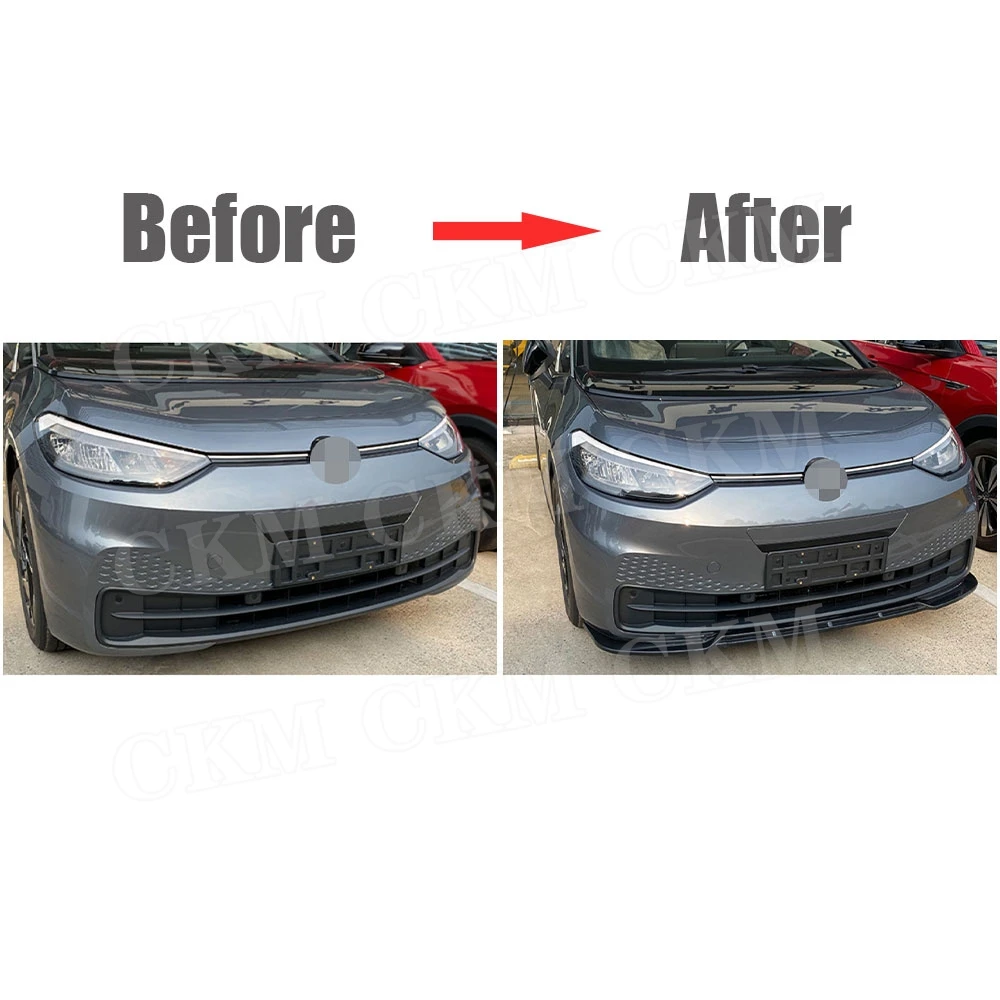 

ABS материал, передний бампер, спойлер для губ и подбородка, комплекты кузова для Volkswagen ID.3 2019 2020 2021, защита бампера, автомобильные аксессуары