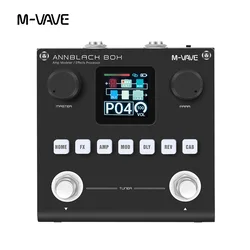 M-VAVE BLACKBOX педаль для гитарных эффектов, многофункциональный гитарный/басовый эффектор, встроенный аккумулятор, 80 перестраиваемых настроек, 6-функциональный модуль