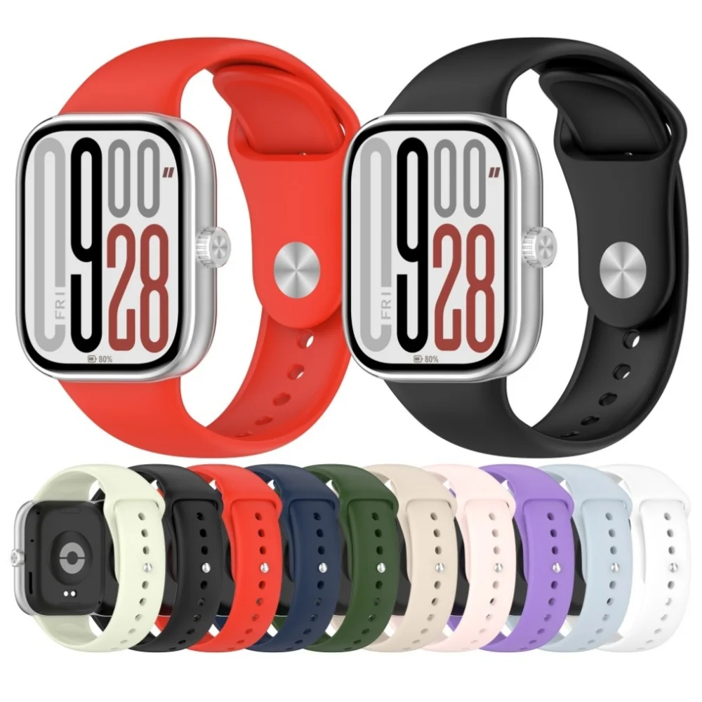 Redmi 시계 용 역방향 버클 실리콘 스트랩 Xiaomi Band 8 pro 9pro 시계 밴드 액세서리 용 5 4 스포츠 손목 밴드