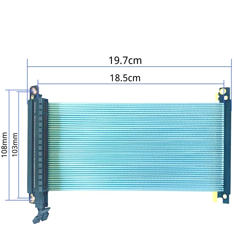 ADT-Link Silver-Plated PCI-E 4.0 x16 Riser RTX3060 3090 Graphics Card ITX A4 PC Case Gen4.0 16x Double Reverse Extension Cable