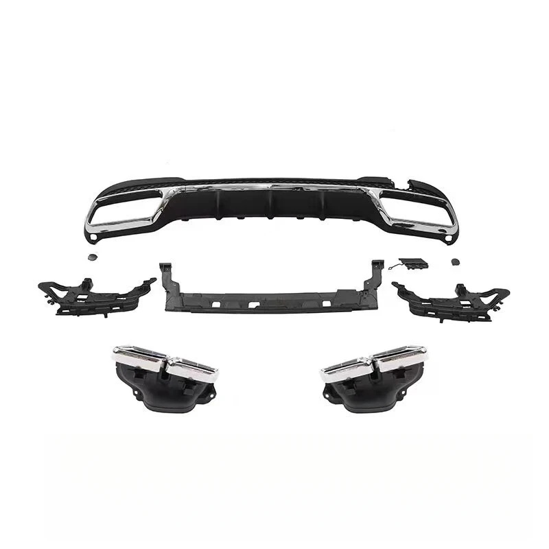 Hot selling Body Kit Car Parts Rear Diffuser With Exhaust Pipe for E Class W212 2010-2013