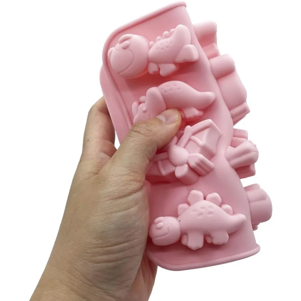 ثلاثية الأبعاد ديناصور تحت عنوان قوالب 12 تجويف لتقوم بها بنفسك لطيف ديناصور سيليكون قالب الخبز صينية لعيد الفصح كعكة بالشيكولاتة الحلوى أدوات الخبز #5