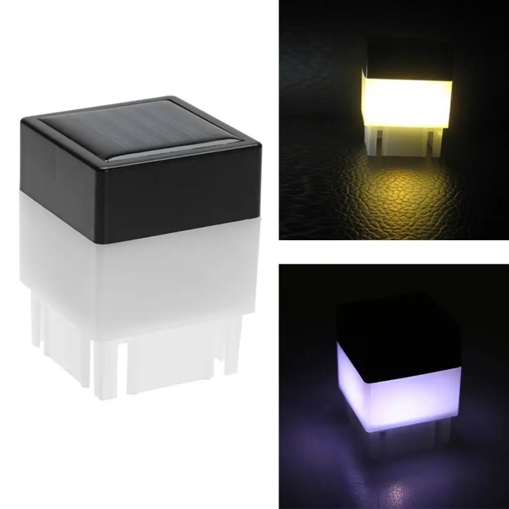 

Новая квадратная уличная солнечная светодиодная лампа, водонепроницаемый белый/теплый свет, светодиодный солнечный свет, забор, столб, садовая лампа для бассейна, украшение сада