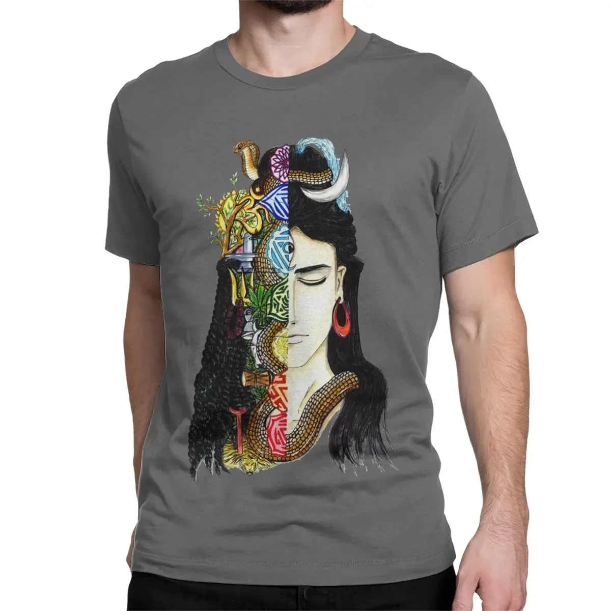 Men Women Lord Shiva T Shirt Hindu Ganesha God India Lingam Cotton Clothes Short Sleeve O Neck Tee Shirt Birthday Gift T-Shirt