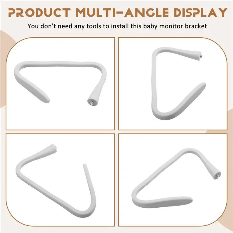 AEE4-Baby Monitor Stand, Flexible Camera Stand Of Crib, Without Damaging The Wall, Baby Monitor Stand Camera Stand
