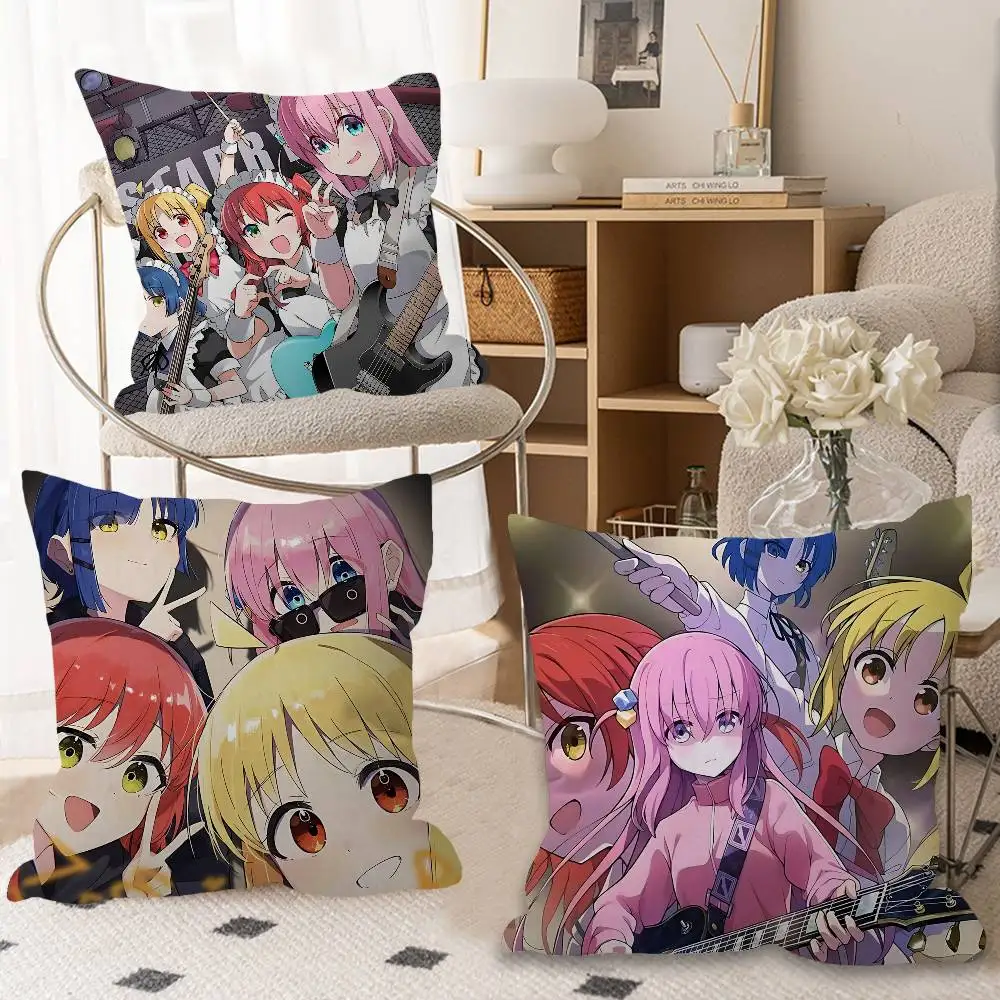 

Anime Singer B-Bocchi The Rock Cushion Cover Inches Farmhouse Decor Home Throw Pillow Covers For Couch Decorations