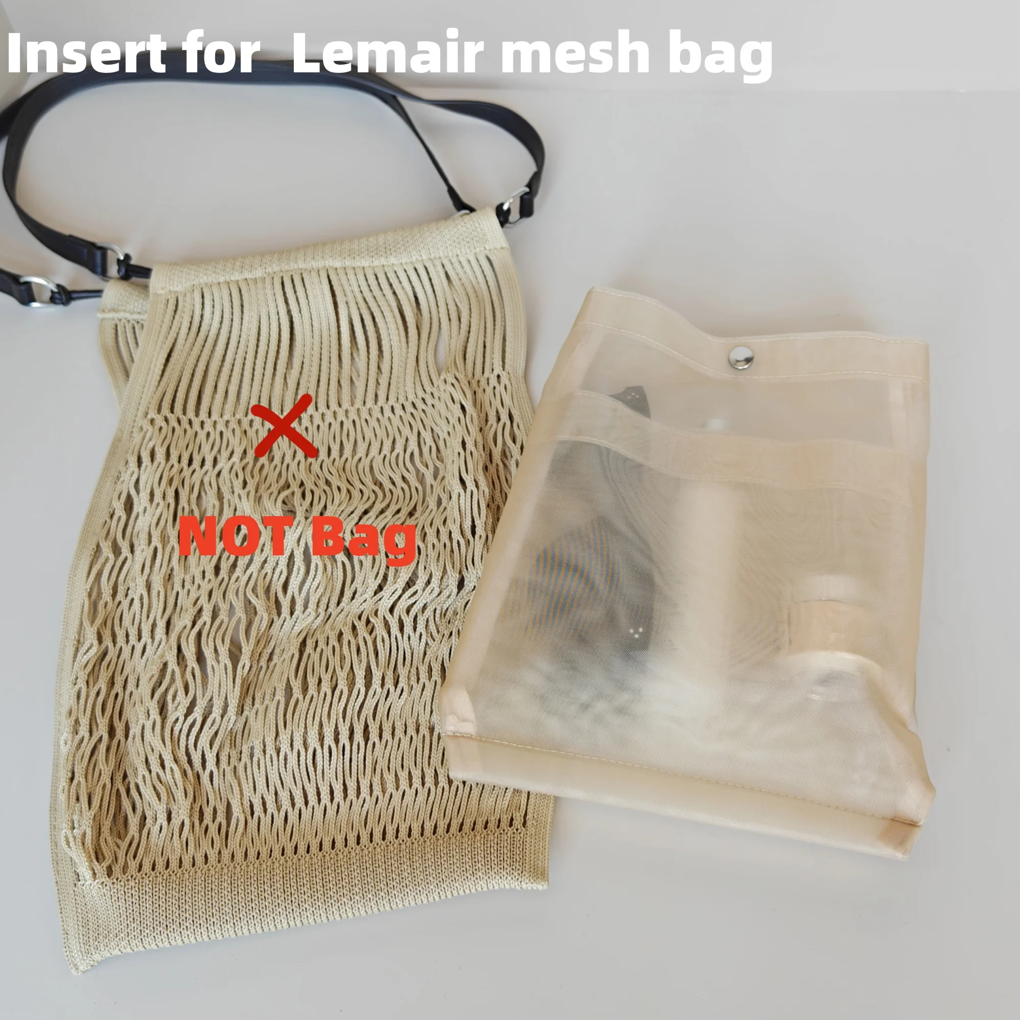 Fits For Lemair mesh bag insert  invisible bag organizer Makeup Handbag Organizer Summer Bags Mesh Organizer