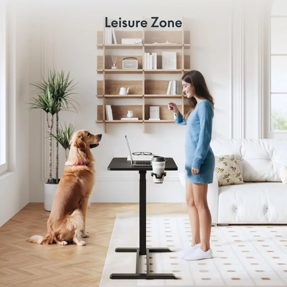 Adjustable C Table with Wheels, Mobile Snack Side End Table Sofa Couch Bedside Table Laptop Rolling Cart TV Tray Night