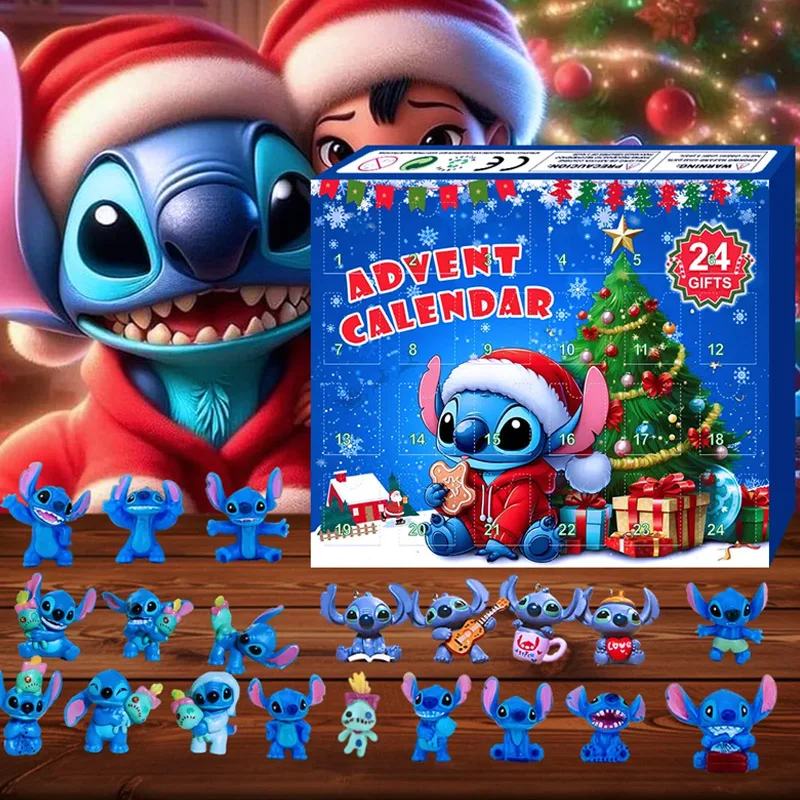 

Disney Stitch Christmas Gifts Christmas Advent Calendar Box Lilo&stitch Model Doll Anime Figures Xmas Gift Kid Boy Toy