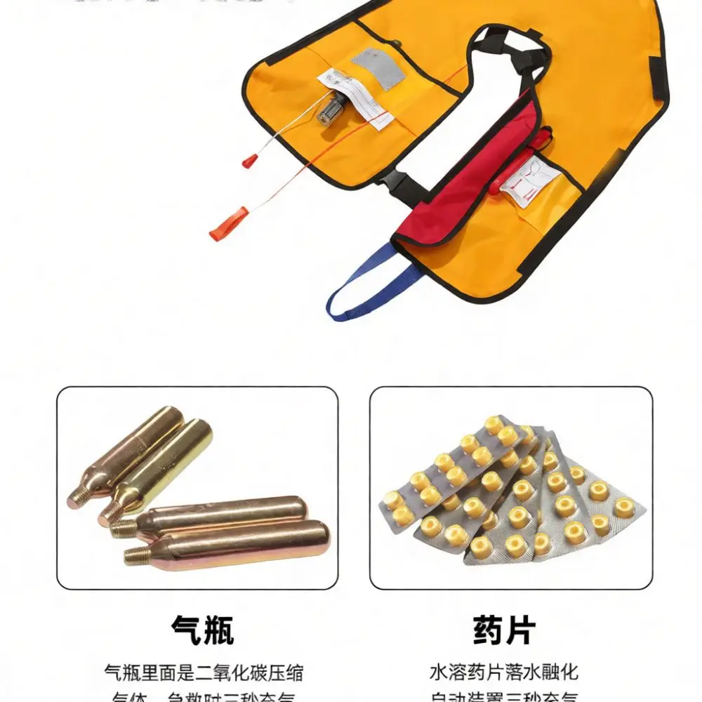 Universal Inflatable Marine Life Vest Spare Parts 33g CO2 And Water Sensitive Tablet For Emergency Gas Refill Device