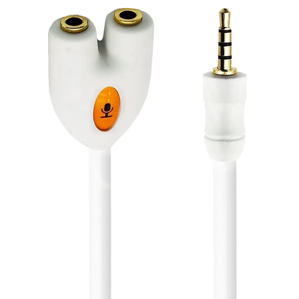 Audio 1/2 line earphones with 3.5mm microphone cable, 4-stage, 2 busbars