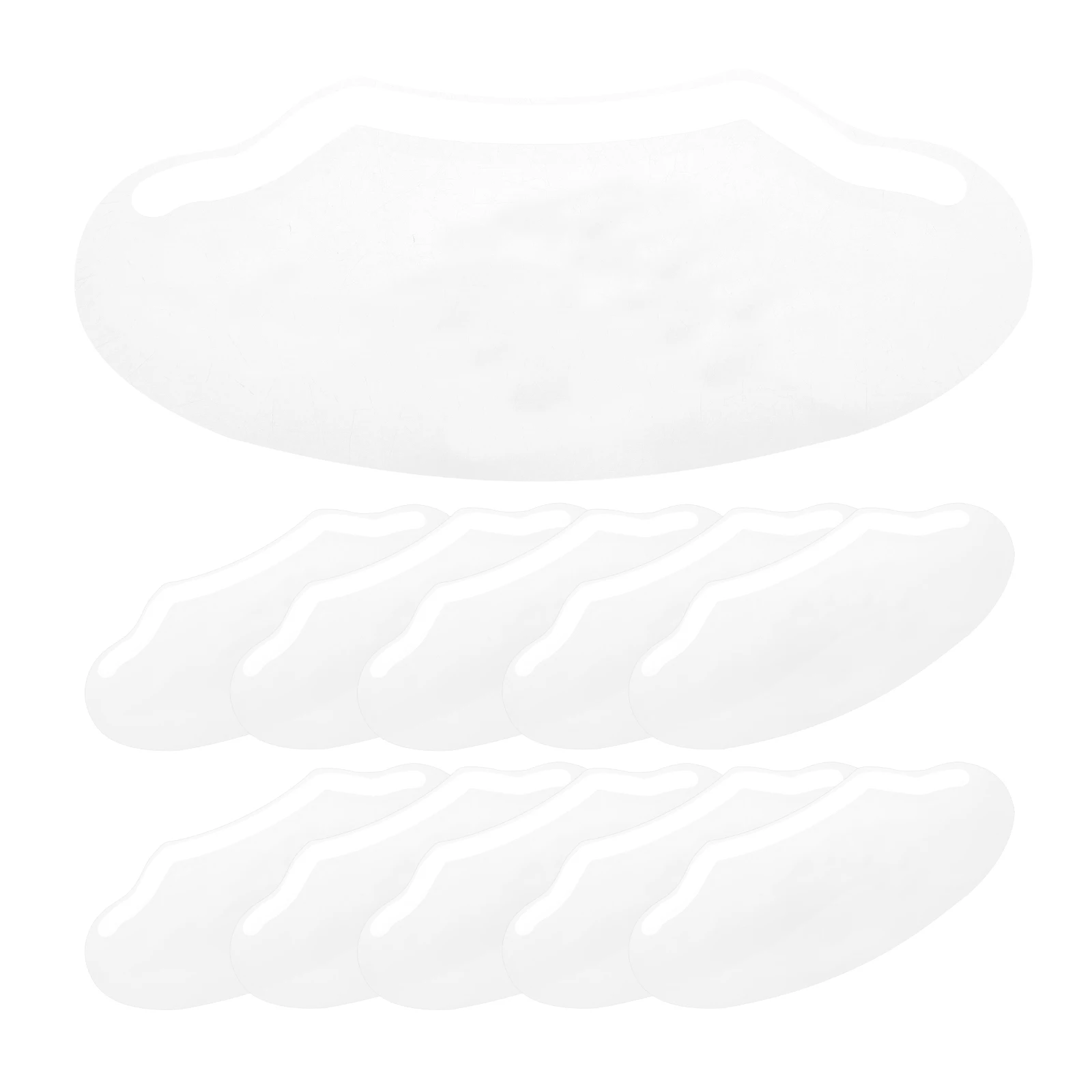 

50pcs Hair-cutting Eye Shields Transparent Shower Visor Disposable Face Masks For Salon Styling Home Use