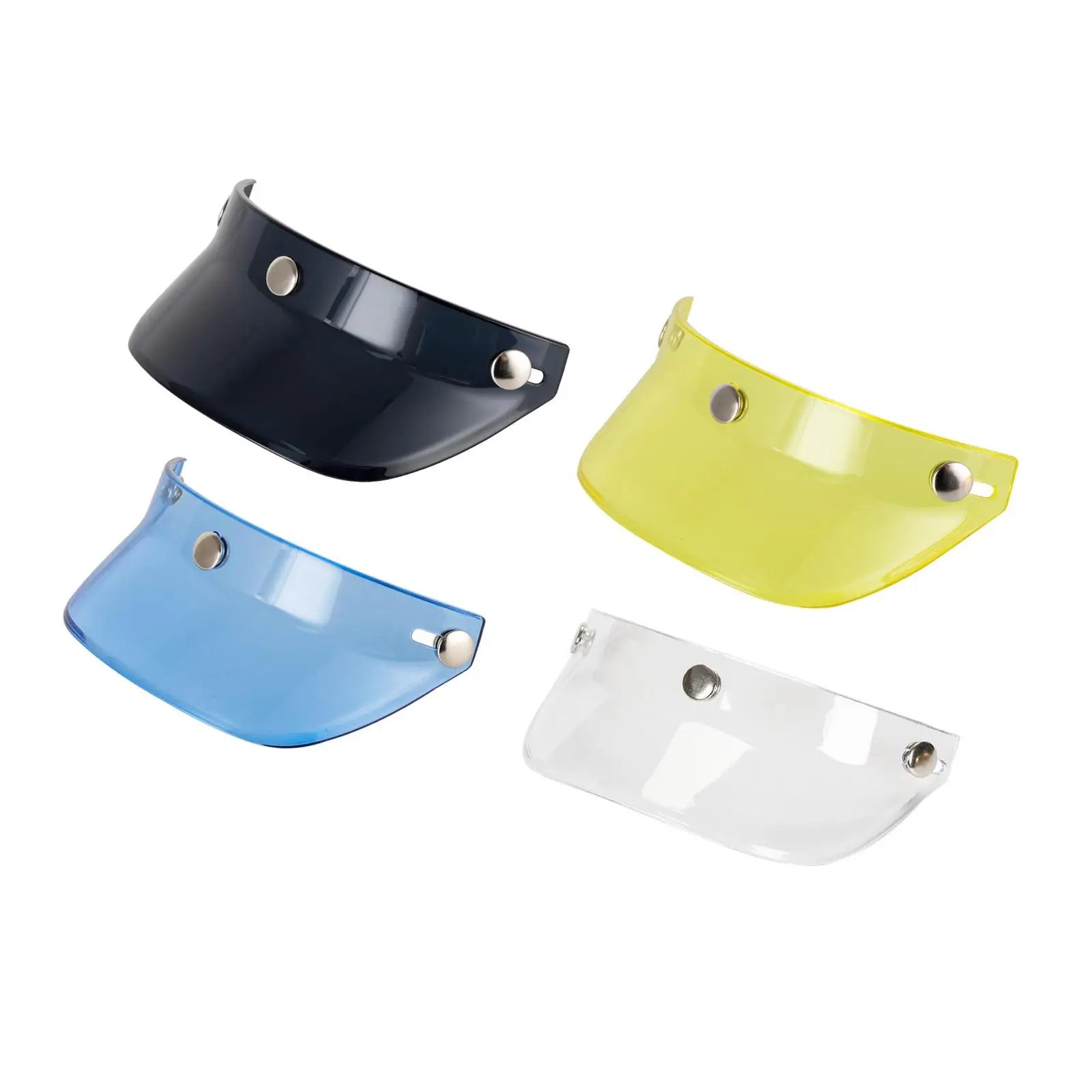 Helmet Visor Peak Protector Synthetic Resin Sun Shield Three Snap Universal Fit for Motorcycle Jet Helmet Riding