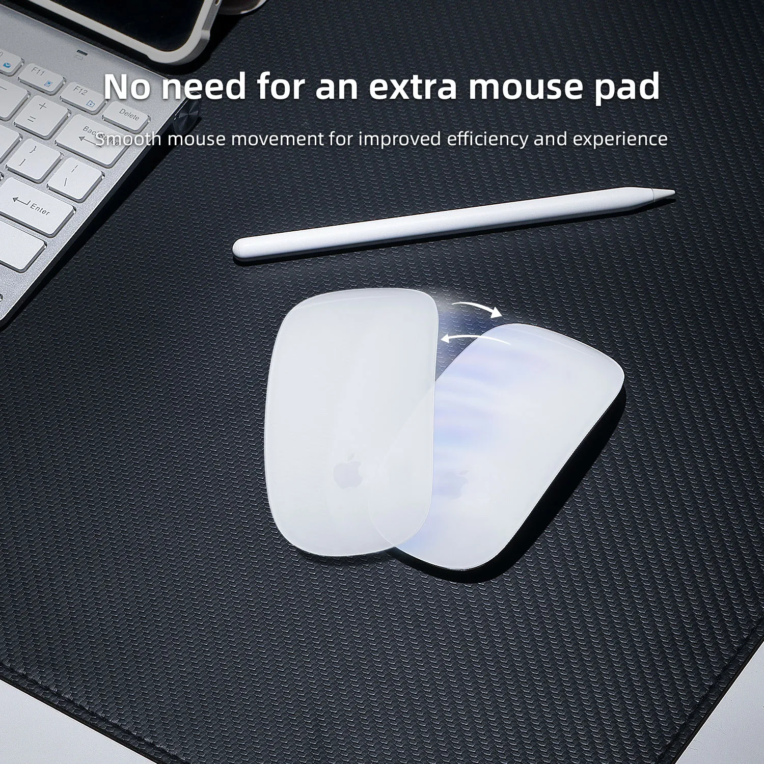 Carbon Fiber Texture Leather Desk Pad Mouse Pad Gaming Design Waterproof Large Desk Mat for Office /Home