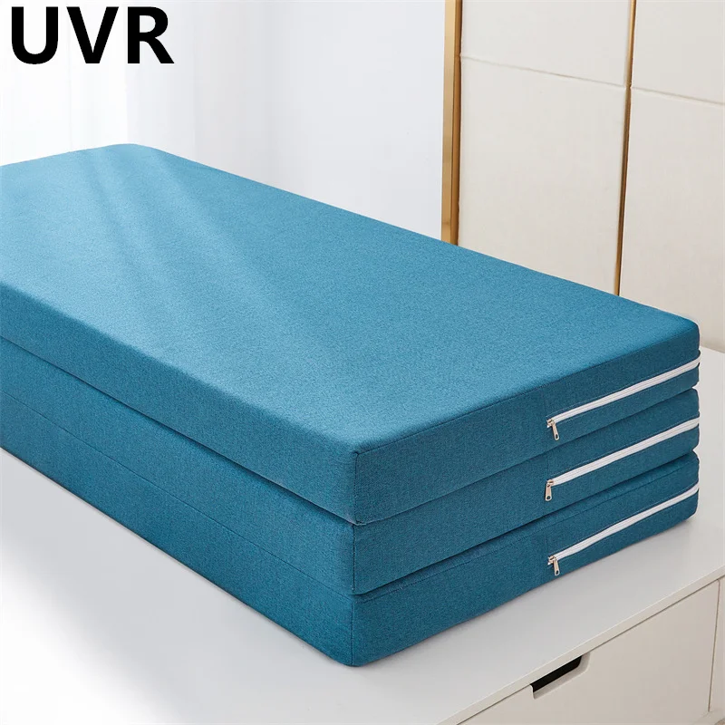 UVR Foldable Ventilate Latex Mattress Slow Rebound Memory Foam Filling Student Dormitory Tatami Bedroom Hotel Double Mattress