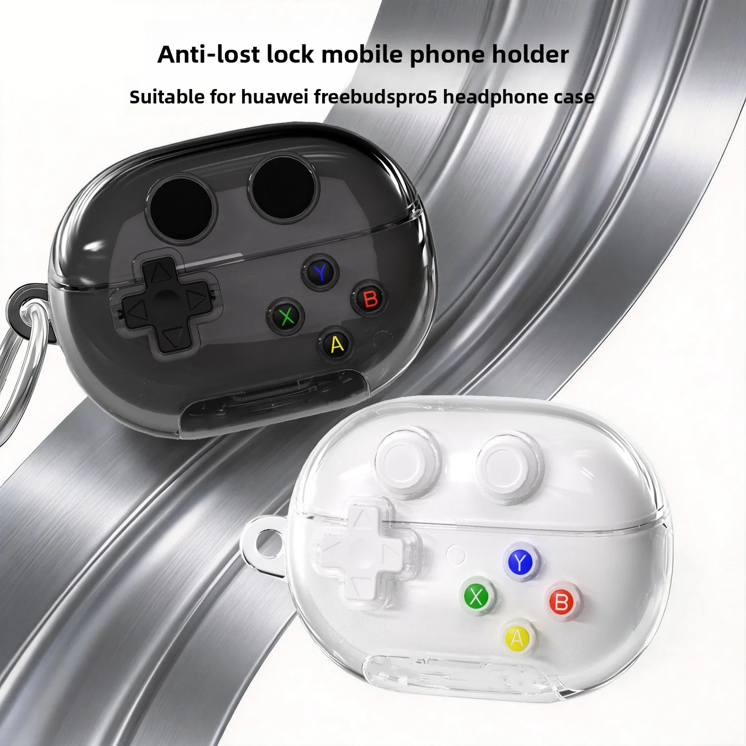 Transparent Anti Scratch Earphone Case for Huawei FreeBuds Pro 5 Shockproof Dust-proof Earphone Cover With Locking Buckle Holder