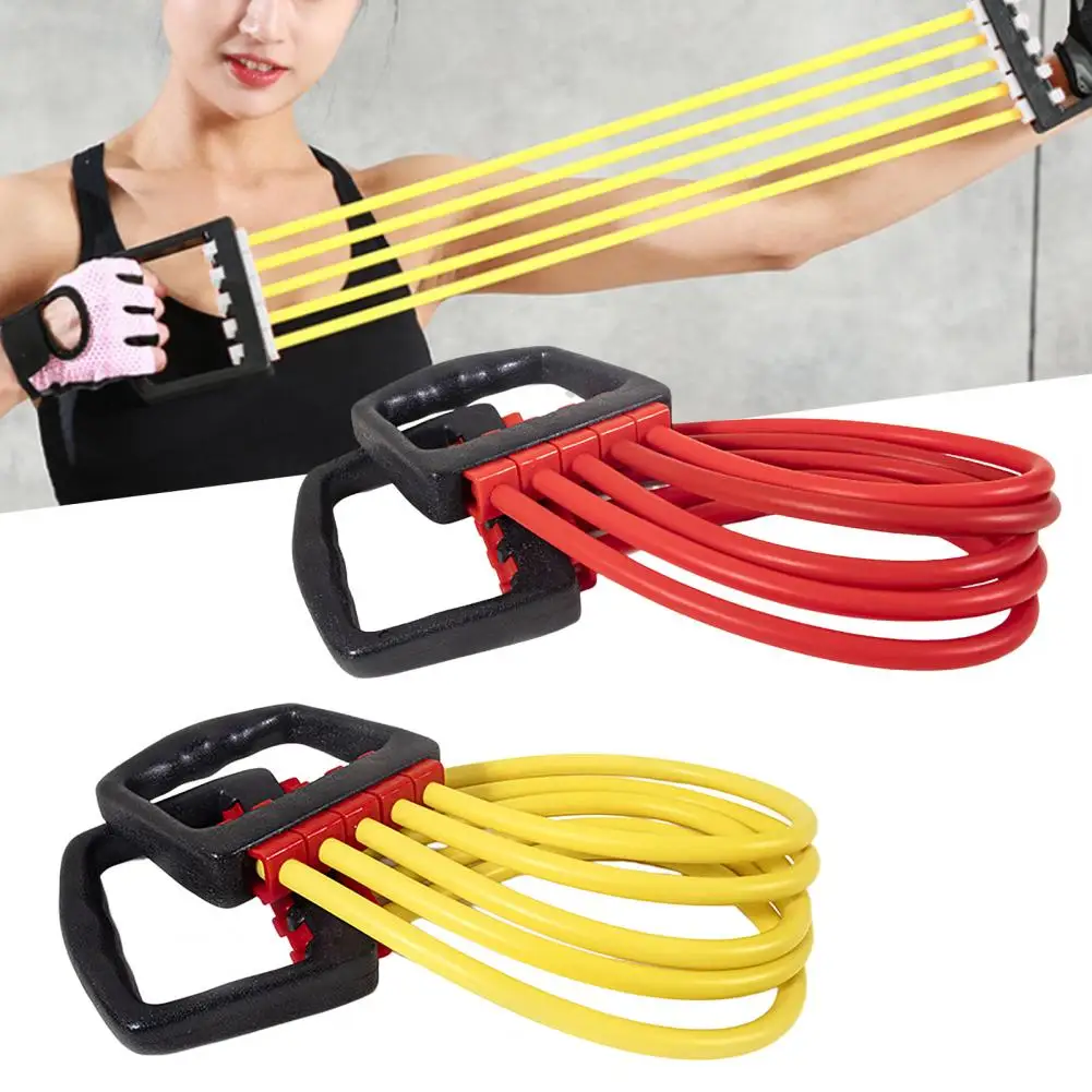 18-90 LBS 5-gear Pull Band Chest Expander TPE Arm Pull Bar Arm Muscle Chest Exerciser Men Women Training Elastic Resistance Band