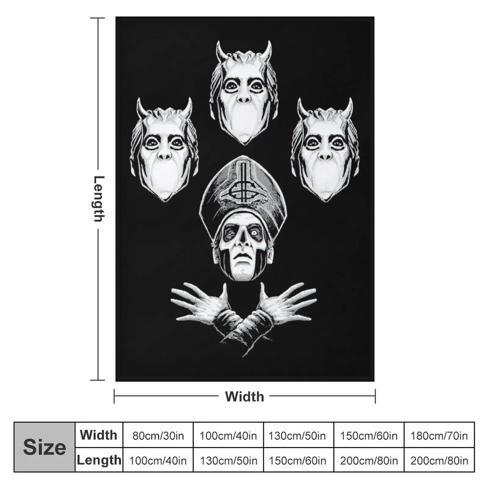 Ghost - Impera Maestro Throw Blanket Luxury Designer blankets ands Personalized Gift Bed Blankets