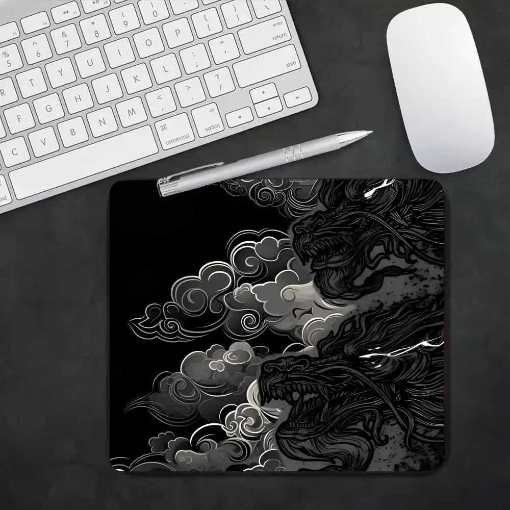 

Chinese Dragon Xiangyun Mouse Pad Square Gaming Office Accessories Mousepad Small Gamer Desk Mat PC Rubber Keyboard Table Mats