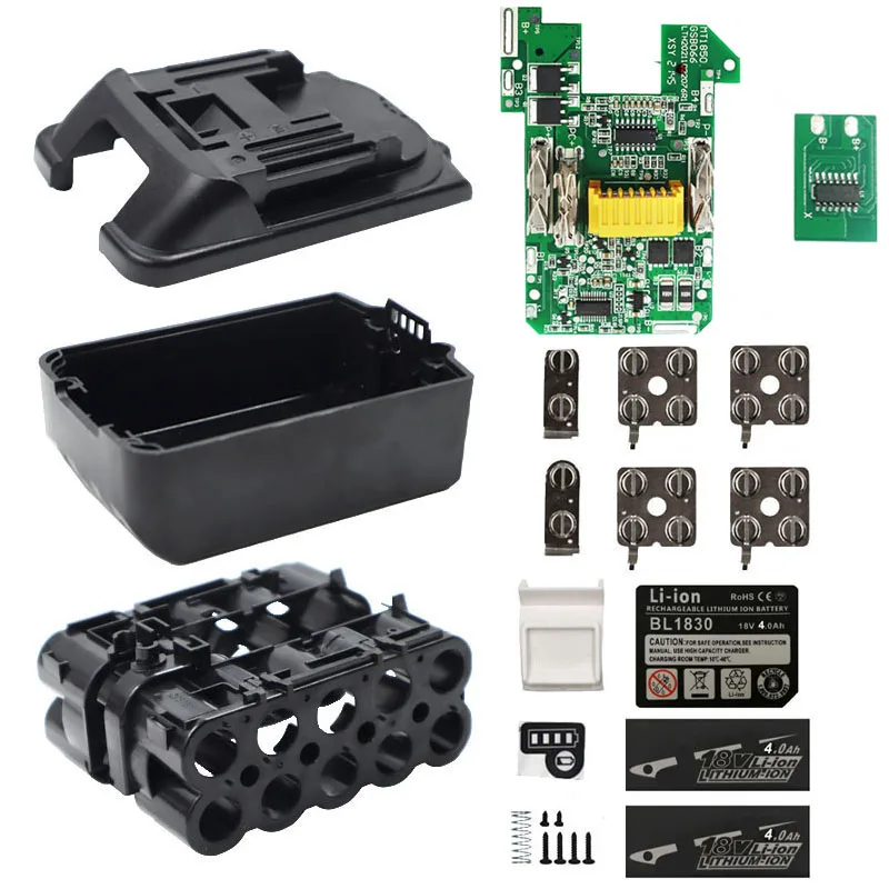 Imagem -05 - Carregamento Proteção Circuit Board Box para Makita Li-ion Battery Case Etiqueta Led Indicador de Bateria Bl1830 18v 3.0ah 6.0ah Bl1860