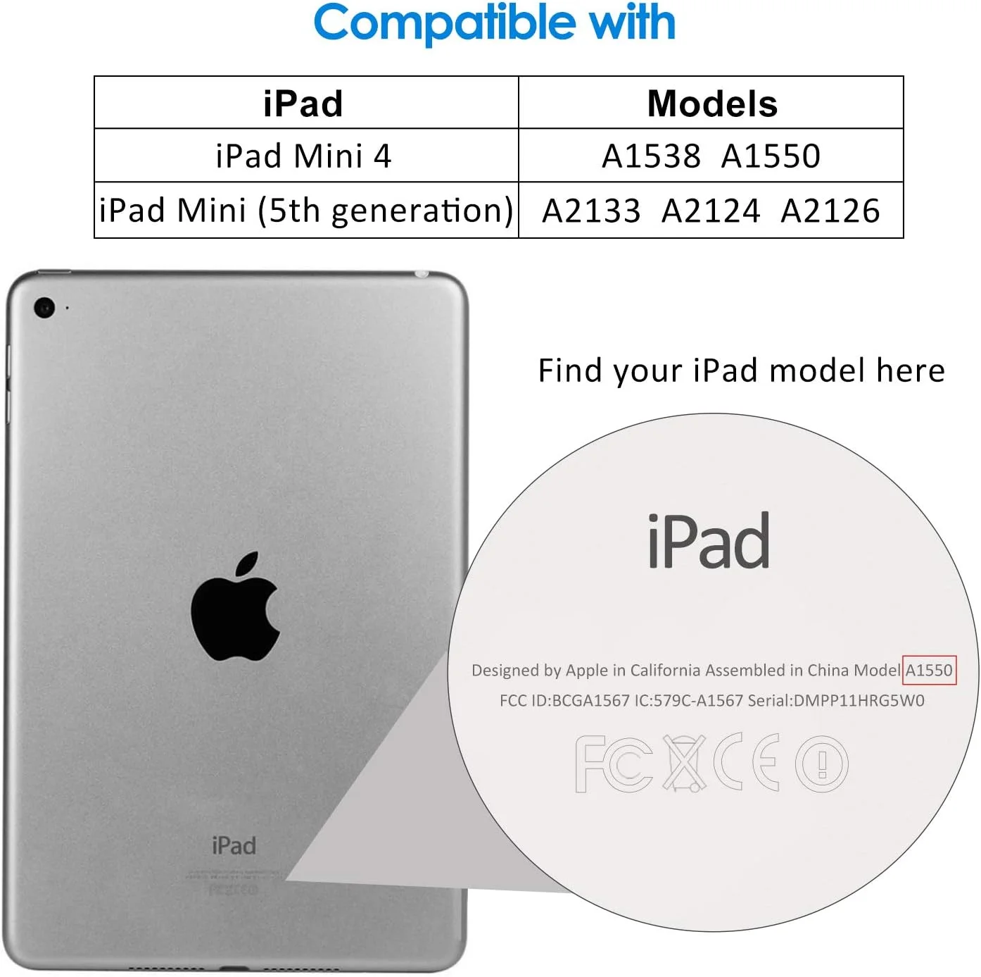 Screen Protector Compatible with iPad Mini 5 / Mini 4 (2019/2015 Model, 5th/ 4th Generation) Tempered Glass Film Anti-Scratch