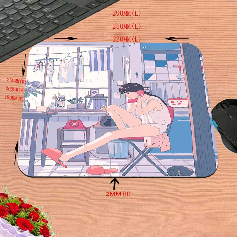 

Manga Mouse Pad Anime Woman Table Mat Mouse Mats Girl Pc Gaming Computer Table Mouse Carpet Mice Desk Accessory Keyboard Mat