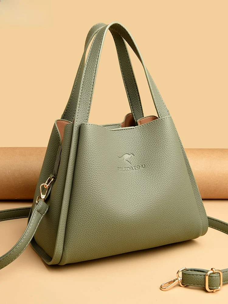 

Сводная универсальная повседневная сумка-ведро через плечо для мам среднего возраста, брендовая сумка Quali, новинка 2025 года, сумка Ele