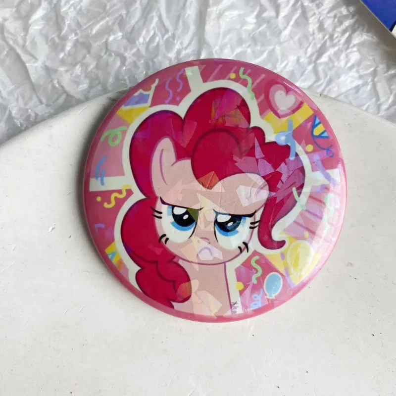 Anime Fluttershy Rainbow Dash Pinkie Pie Twilight Sparkle Exotic Applejack Brooch Badge Tinplate Accessoy Gifts - 3