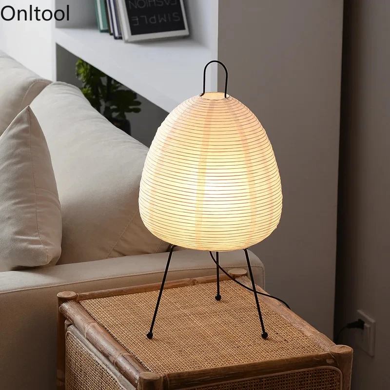 

Japanese Rice Paper Lantern Led Table Lamp Living Room Bedroom Bedside Study Hotel Homestay Art Creative Decor Tripod Floor Lamp