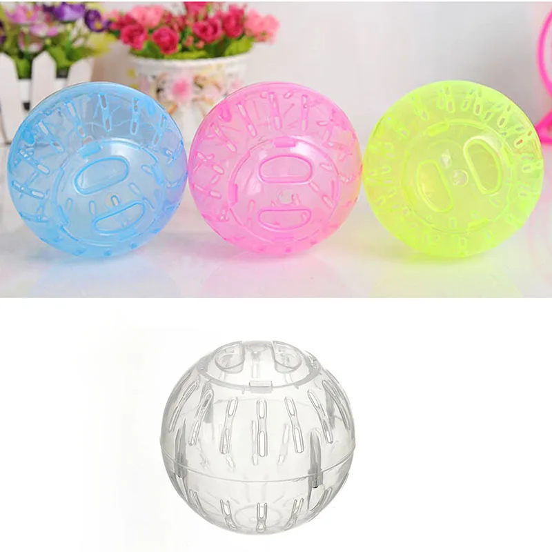 Pelota de plástico para Hacer deporte al aire libre, juguete de 10CM para hacer ejercicio, rata, roedores, mascotas pequeñas, trotar, hámster, Gerbil