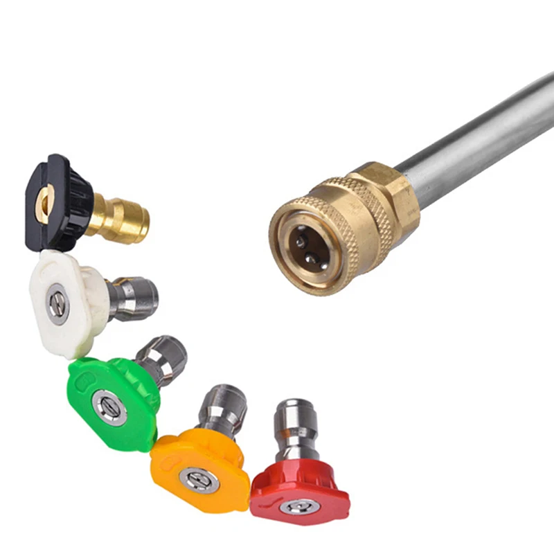 

{NN72} Обновление насадки для мойки мощности, 1/4 дюйма, быстроразъемное соединение, распылитель для мойки высокого давления, удлинитель для мойки высокого давления, телескопический