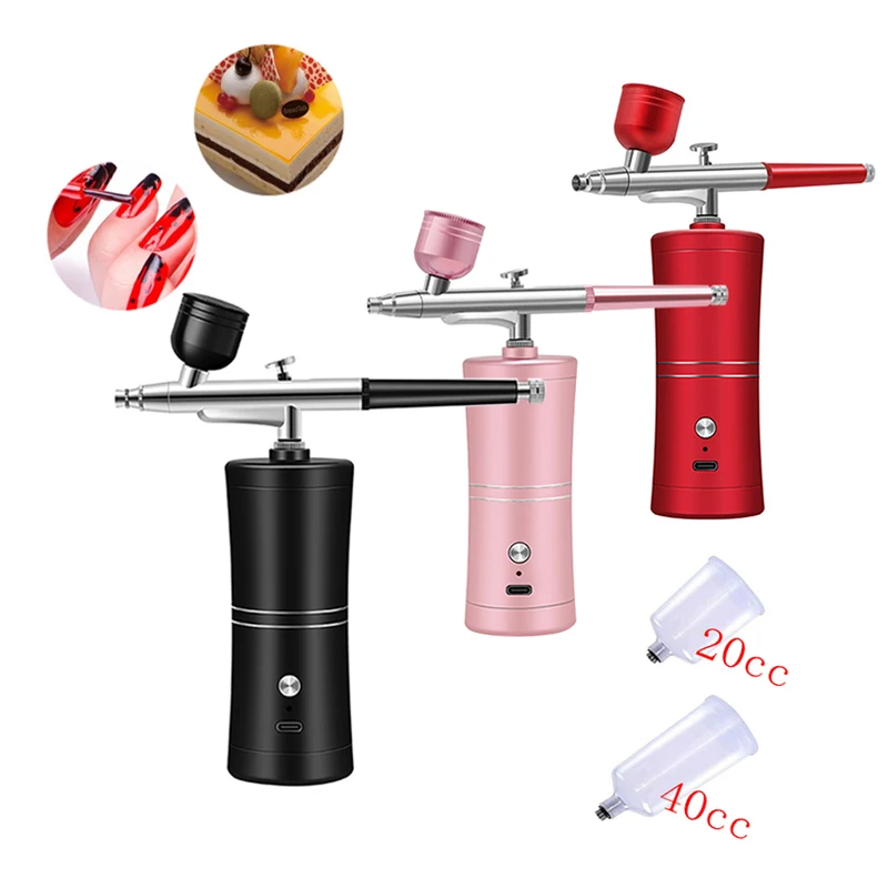 Multi-Purpose Cordless Mini Airbrush Set Spray Pump Gen Pen Air Compressor Kit Portable Air Brush Set Art Painting Spray Model view 2