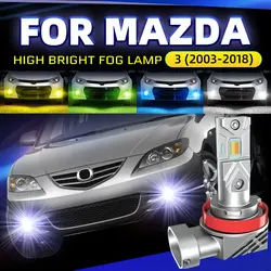 2pc Car LED Front Fog Light Bulbs Dual Colors Switchback For Mazda 3 Sport Hatchback BK BL BM BN 2003-2008- 2013 2014-2016 2018