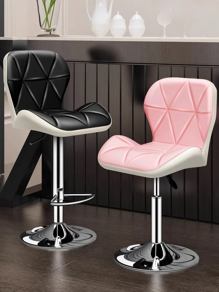 Bar  Lifting  Modern Simple Home Revolving Bar  High Stool Front Desk Cashier Chair Backrest Stool