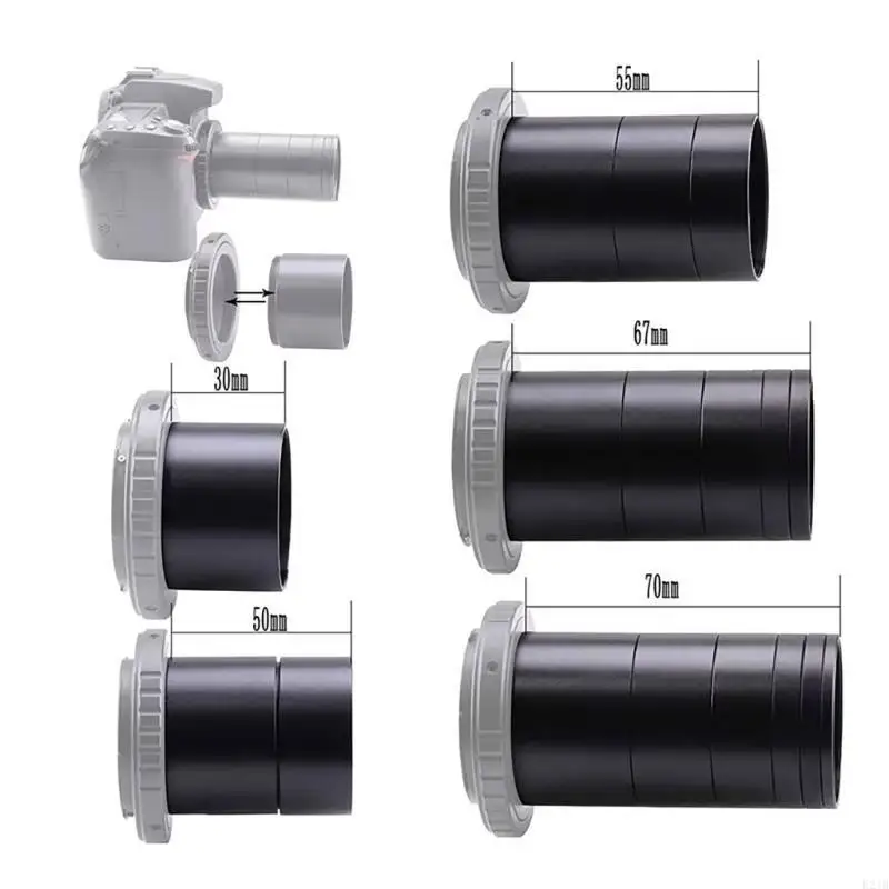Astronomical Extension Tube Kits Alloy 8 Pack M48x0.75 Multiple Size Included 3/5/7/10/12/15/20/30mm Rings