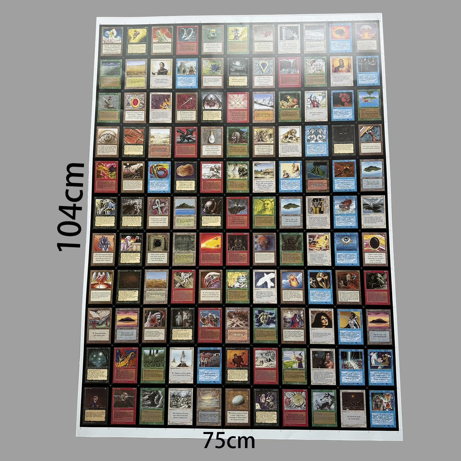 Magic Board Game Whole BETA Set Cards Limited Edition Original 121 Cards Uncut Sheet Dual Lands Power Nine Frame Wallpaper