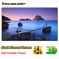 Black Diamond Projector Screen ALR Ambient Light Rejecting Projection Screens Frameless For Long Throw Projection 4K 8K