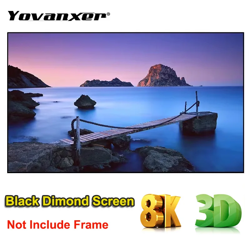 Black Diamond Projector Screen ALR Ambient Light Rejecting Projection Screens Frameless For Long Throw Projection 4K 8K