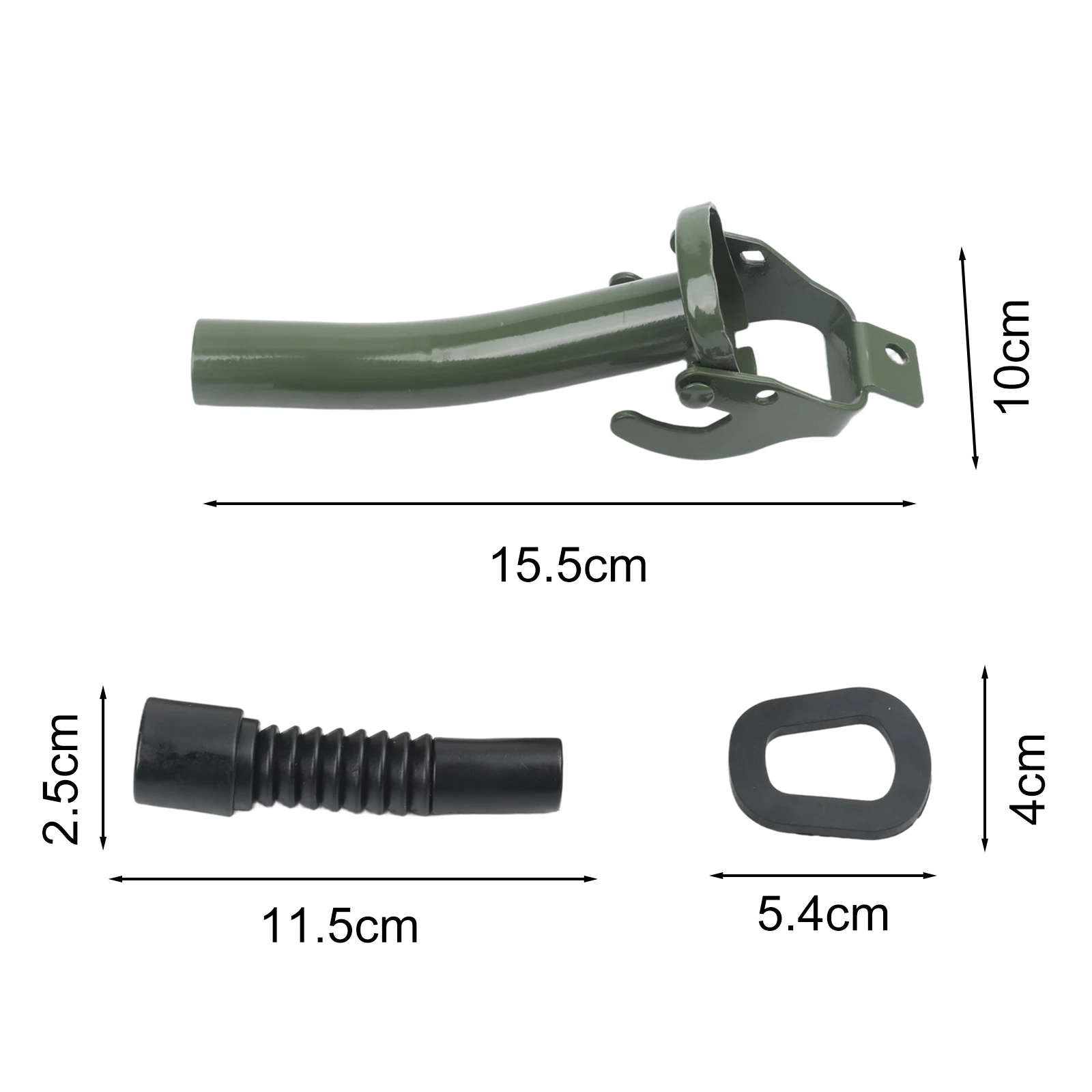 

1pc 26cm In Length Pouring Spout For Metal Petrol Can Fuel Canister Flexible Olive Green For 20 Litre Metal Canisters